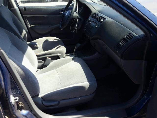 1HGES26732L031438 - 2002 HONDA CIVIC EX ლურჯი ფოტო 5