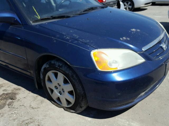 1HGES26732L031438 - 2002 HONDA CIVIC EX ლურჯი ფოტო 9