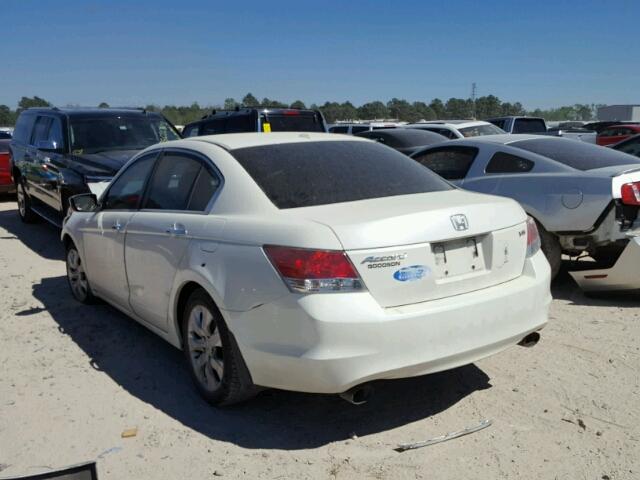 5KBCP36839B002641 - 2009 HONDA ACCORD EXL WHITE photo 3