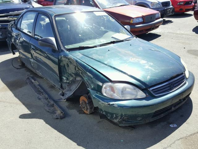 2HGEJ6619YH567421 - 2000 HONDA CIVIC BASE GREEN photo 1