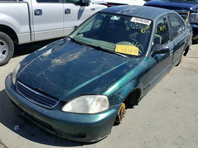 2HGEJ6619YH567421 - 2000 HONDA CIVIC BASE GREEN photo 2
