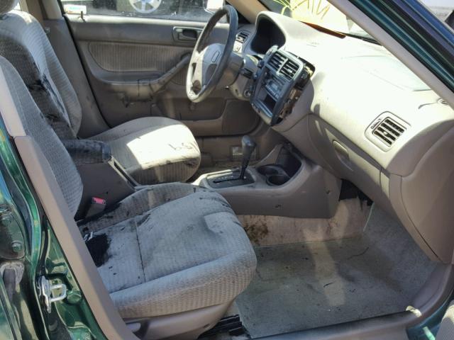2HGEJ6619YH567421 - 2000 HONDA CIVIC BASE GREEN photo 5