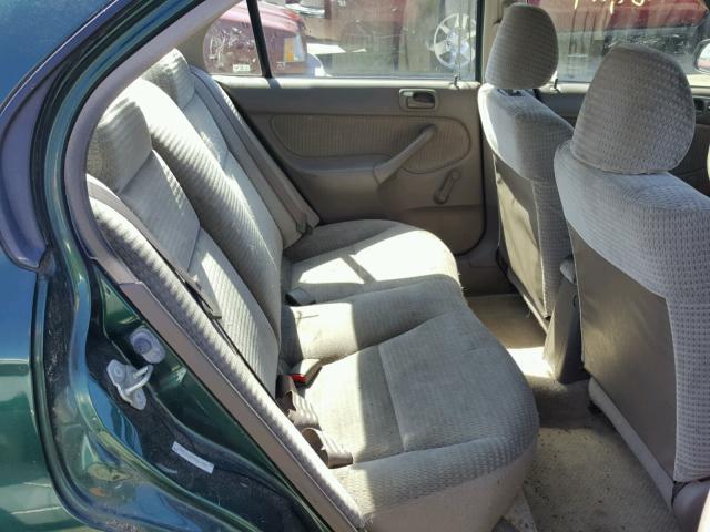 2HGEJ6619YH567421 - 2000 HONDA CIVIC BASE GREEN photo 6