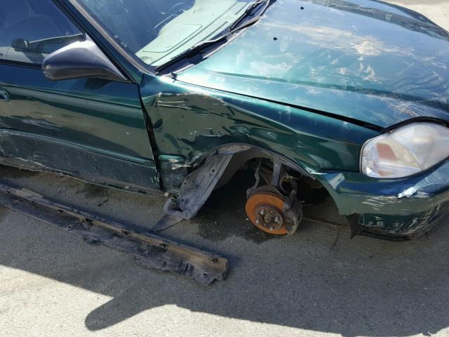 2HGEJ6619YH567421 - 2000 HONDA CIVIC BASE GREEN photo 9
