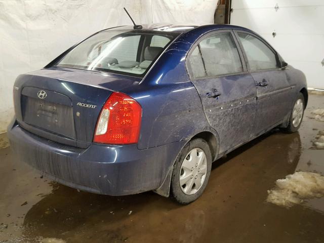 KMHCN46CX8U275429 - 2008 HYUNDAI ACCENT GLS BLUE photo 4