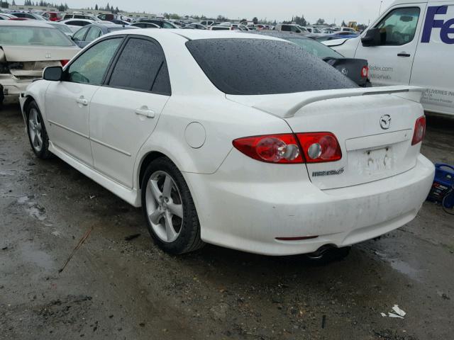 1YVHP80D535M47585 - 2003 MAZDA 6 S WHITE photo 3