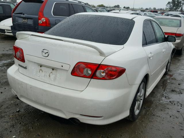 1YVHP80D535M47585 - 2003 MAZDA 6 S WHITE photo 4