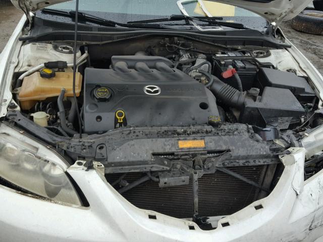 1YVHP80D535M47585 - 2003 MAZDA 6 S WHITE photo 7