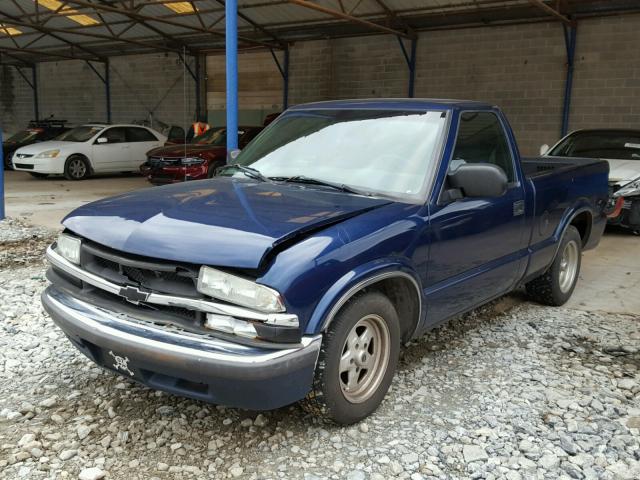 1GCCS145428263843 - 2002 CHEVROLET S TRUCK S1 BLUE photo 2