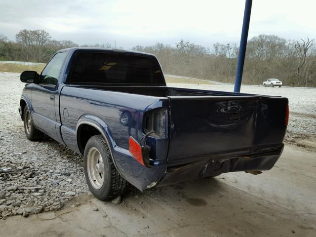 1GCCS145428263843 - 2002 CHEVROLET S TRUCK S1 BLUE photo 3