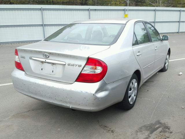 4T1BE32KX2U108143 - 2002 TOYOTA CAMRY LE SILVER photo 4