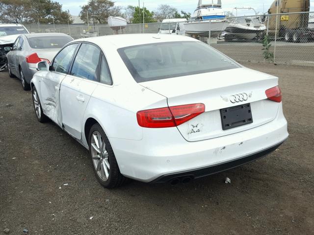 WAUEFAFL1EN023905 - 2014 AUDI A4 PREMIUM WHITE photo 3