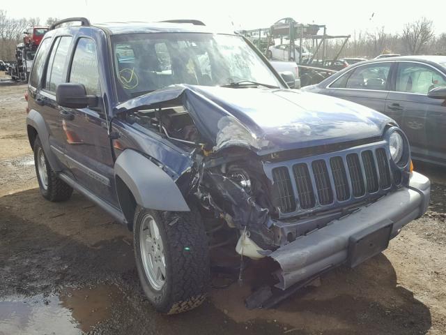 1J4GL48KX5W672911 - 2005 JEEP LIBERTY SP BLUE photo 1