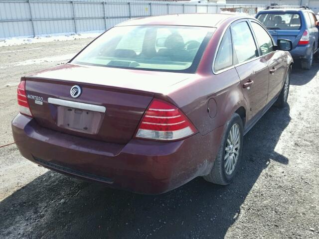 1MEHM42125G613349 - 2005 MERCURY MONTEGO PR 勃艮第红 照片 4