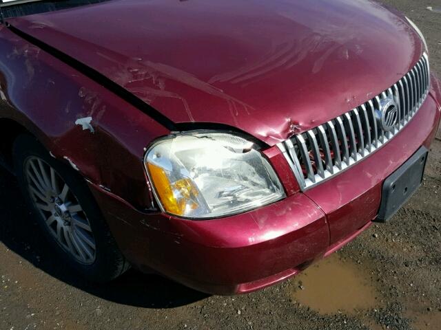 1MEHM42125G613349 - 2005 MERCURY MONTEGO PR 勃艮第红 照片 9