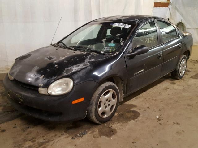 1B3ES46C6YD624125 - 2000 DODGE NEON BASE BLACK photo 2