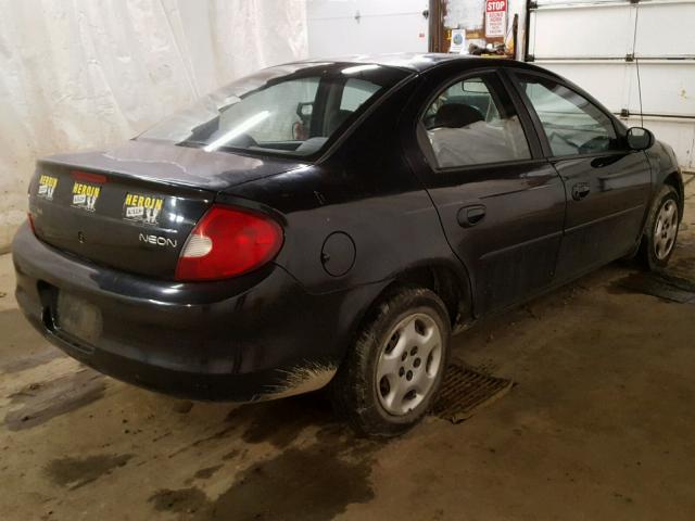 1B3ES46C6YD624125 - 2000 DODGE NEON BASE BLACK photo 4