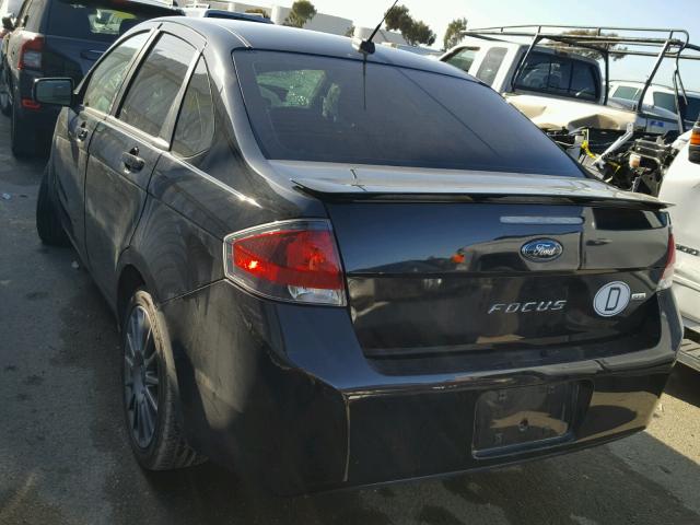 1FAHP3GN9BW103912 - 2011 FORD FOCUS SES BLACK photo 3