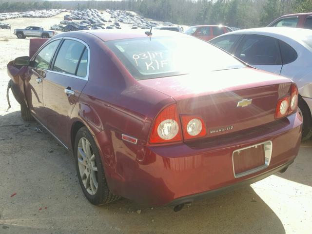 1G1ZE5E76BF118364 - 2011 CHEVROLET MALIBU LTZ MAROON photo 3