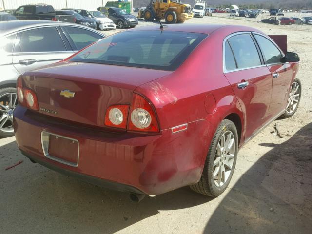 1G1ZE5E76BF118364 - 2011 CHEVROLET MALIBU LTZ MAROON photo 4