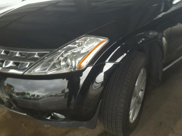 JN8AZ08W83W226196 - 2003 NISSAN MURANO SL BLACK photo 9