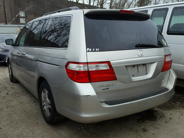 5FNRL38726B419043 - 2006 HONDA ODYSSEY EX GRAY photo 3