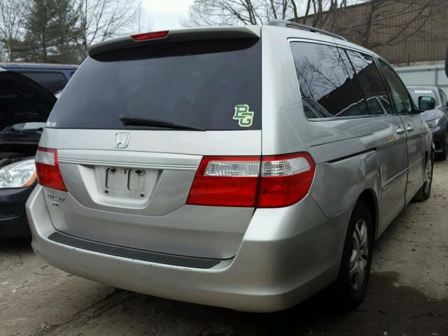 5FNRL38726B419043 - 2006 HONDA ODYSSEY EX GRAY photo 4