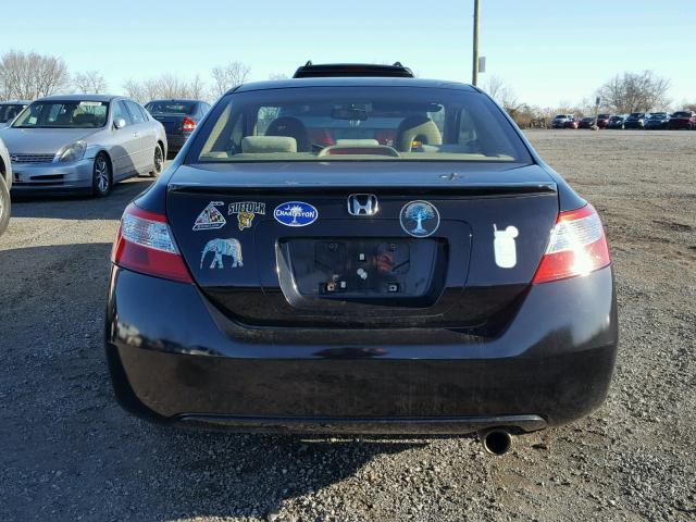 2HGFG12836H504028 - 2006 HONDA CIVIC EX BLACK photo 9