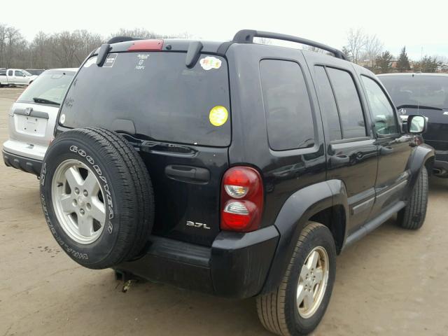 1J4GL48K27W702003 - 2007 JEEP LIBERTY SP BLACK photo 4