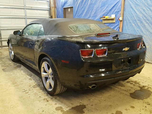 2G1FC3DD5B9189777 - 2011 CHEVROLET CAMARO LT BLACK photo 3