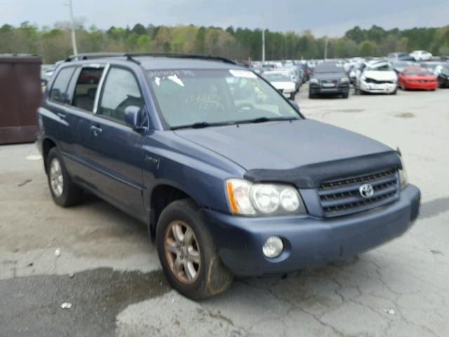 JTEGF21A420033436 - 2002 TOYOTA HIGHLANDER BLUE photo 1