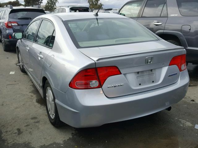 JHMFA36246S024914 - 2006 HONDA CIVIC HYBR SILVER photo 3