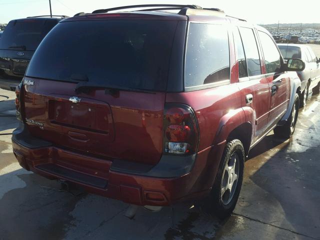 1GNDS13S572221954 - 2007 CHEVROLET TRAILBLAZE RED photo 4