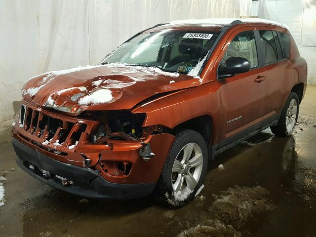 1C4NJDBB8CD604238 - 2012 JEEP COMPASS SP ORANGE photo 2