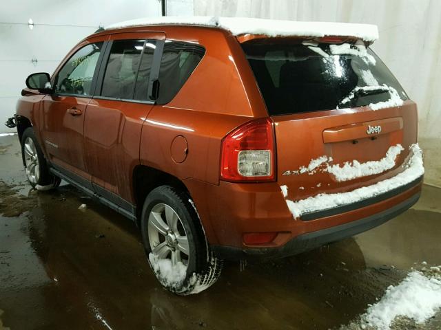 1C4NJDBB8CD604238 - 2012 JEEP COMPASS SP ORANGE photo 3