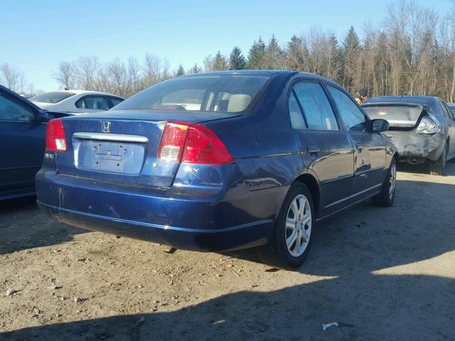 2HGES267X3H603992 - 2003 HONDA CIVIC EX BLUE photo 4