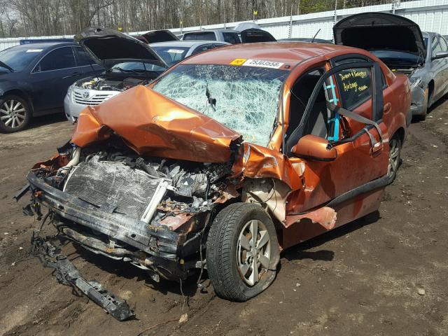 KNADE123686341893 - 2008 KIA RIO BASE ORANGE photo 2