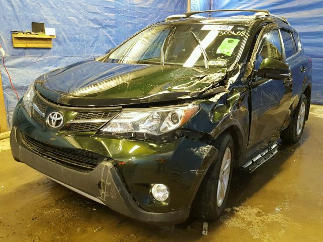 2T3RFREV0DW013119 - 2013 TOYOTA RAV4 XLE GREEN photo 2