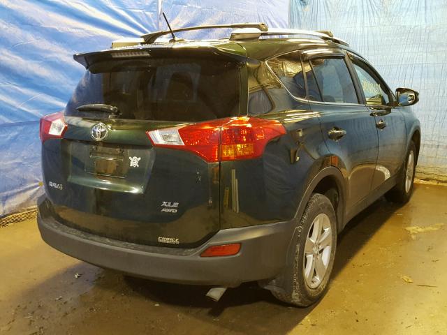 2T3RFREV0DW013119 - 2013 TOYOTA RAV4 XLE GREEN photo 4