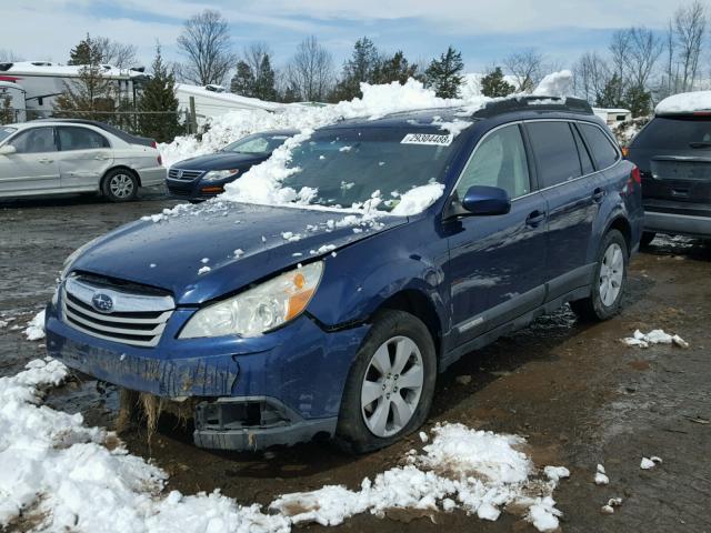 4S4BRBBC1A3373982 - 2010 SUBARU OUTBACK 2. BLUE photo 2