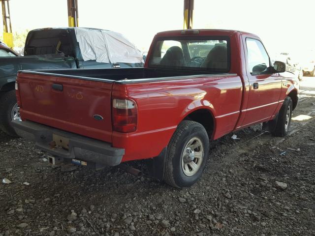 1FTYR10D41PB33435 - 2001 FORD RANGER RED photo 4