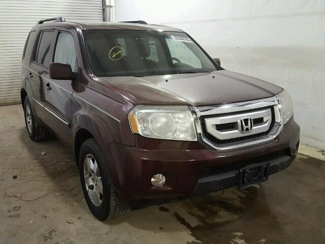 5FNYF4H55BB021018 - 2011 HONDA PILOT EXL BURGUNDY photo 1