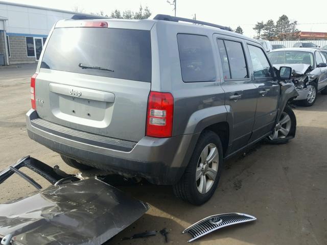 1C4NJRBB4CD541619 - 2012 JEEP PATRIOT SP GRAY photo 4