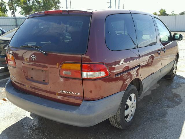 4T3ZF19CX1U381846 - 2001 TOYOTA SIENNA CE MAROON photo 4