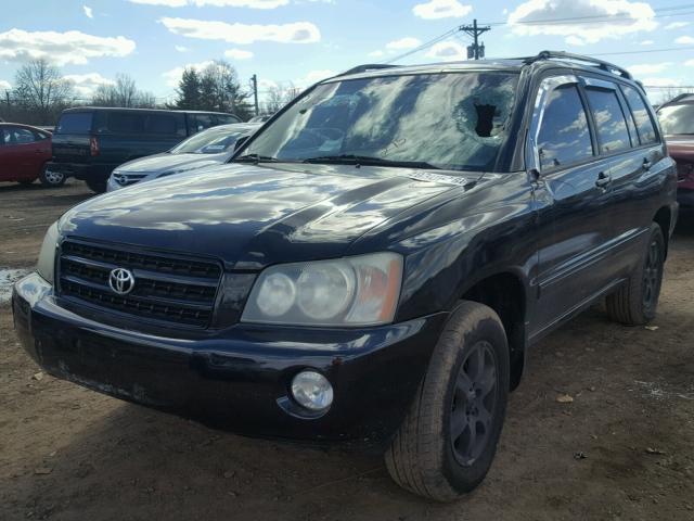 JTEHF21A320048272 - 2002 TOYOTA HIGHLANDER BLACK photo 2