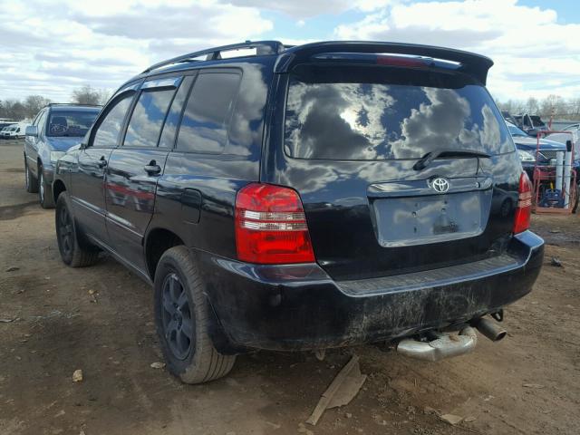 JTEHF21A320048272 - 2002 TOYOTA HIGHLANDER BLACK photo 3