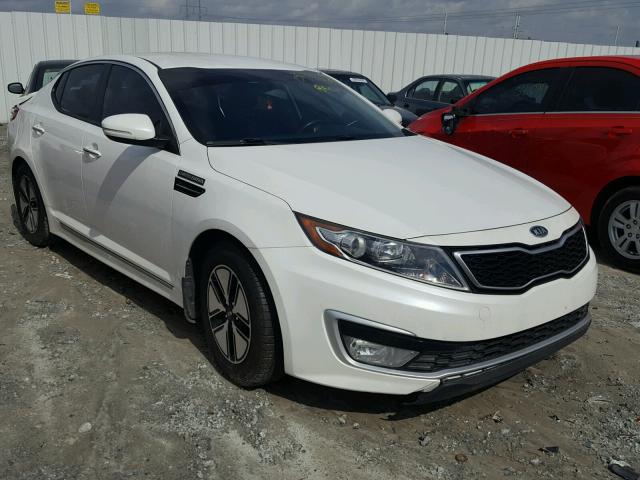 KNAGM4ADXC5012544 - 2012 KIA OPTIMA HYB WHITE photo 1