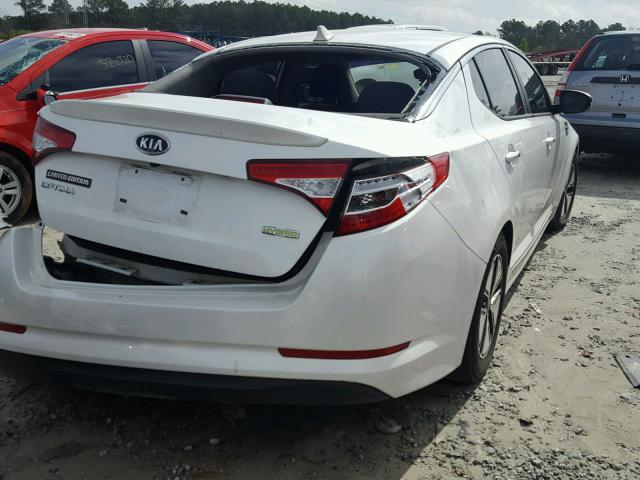 KNAGM4ADXC5012544 - 2012 KIA OPTIMA HYB WHITE photo 4