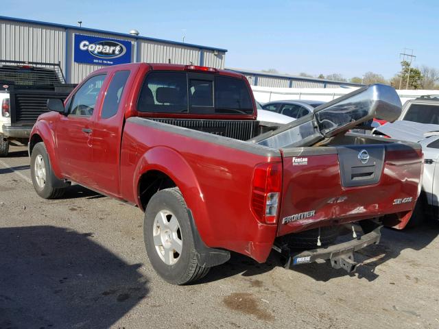 1N6AD06W98C444764 - 2008 NISSAN FRONTIER K RED photo 3