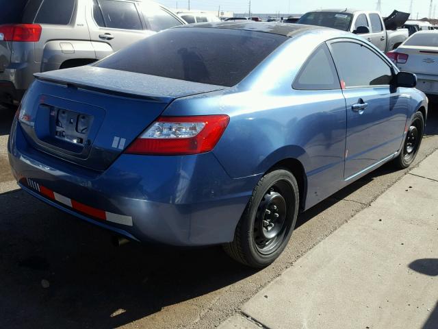 2HGFG12657H544255 - 2007 HONDA CIVIC LX BLUE photo 4